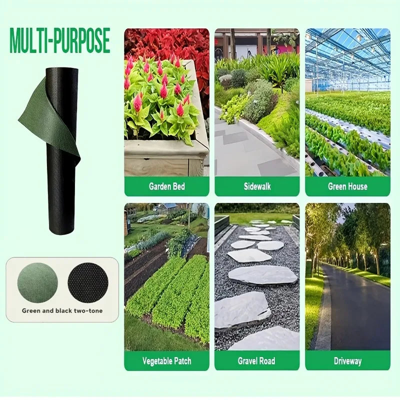 tapis protection sol jardin imperméable vert foncé noir paysagiste aménagement allée couverture plantes fleurs