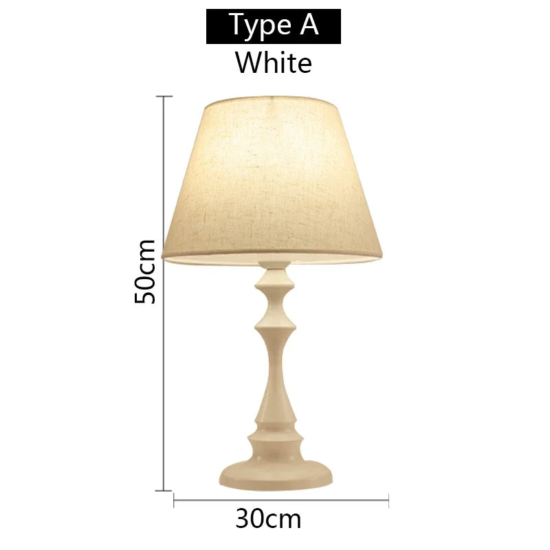 lampe table moderne abatjour tissu texturé noir blanc simple chambre coucher led 50cm haute
