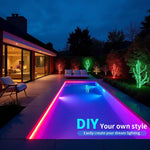 ruban led néon rgb cob 576 diodes ultra lumineux flexible étanche ip68 moderne