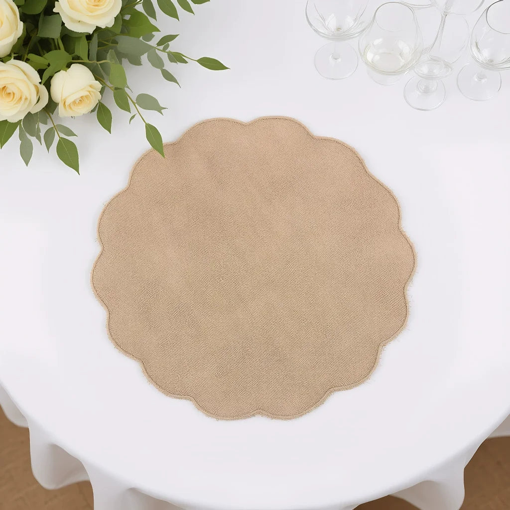 placemats rustiques lin rouge tissage naturel résistants chaleur table cuisine
