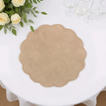 placemats rustiques lin rouge tissage naturel résistants chaleur table cuisine