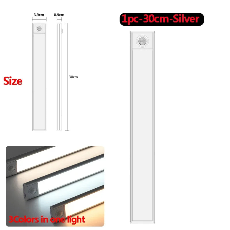 veilleuse led motion sensor sous meuble 20cm 30cm 40cm 50cm blanc moderne minimaliste