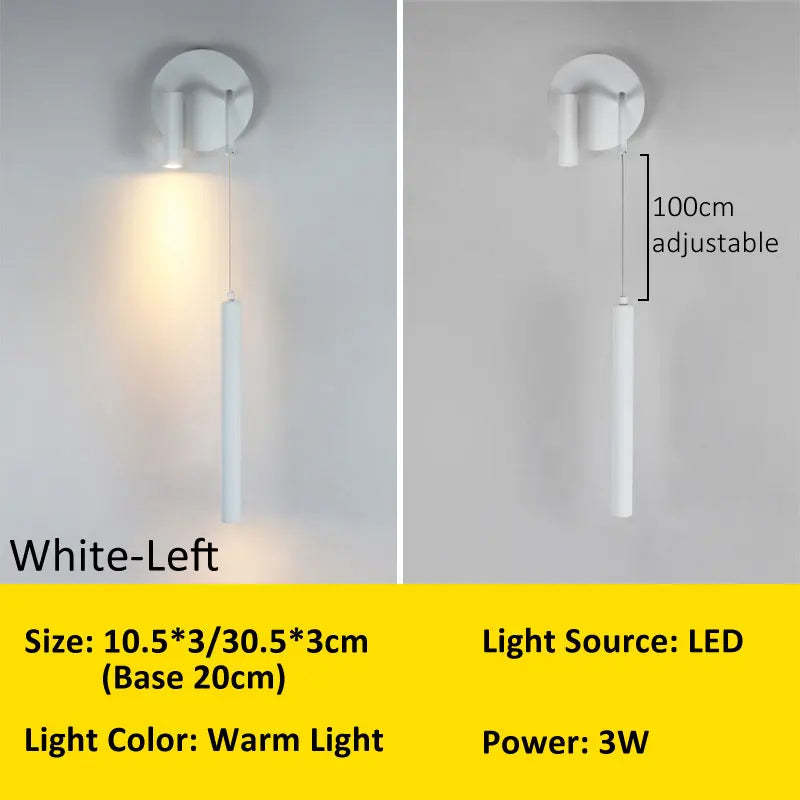 lampe murale moderne noire blanche led cuisine chambre salon entrée 249lm 2000lm 90260v