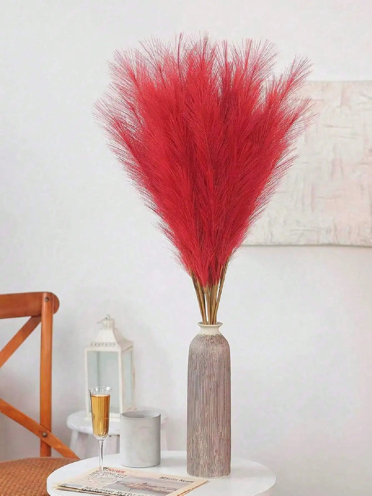 plumes artificielles rouges naturelles fluffy 35cm 20cm 55cm extérieur decoration mariage 10pcs 20pcs