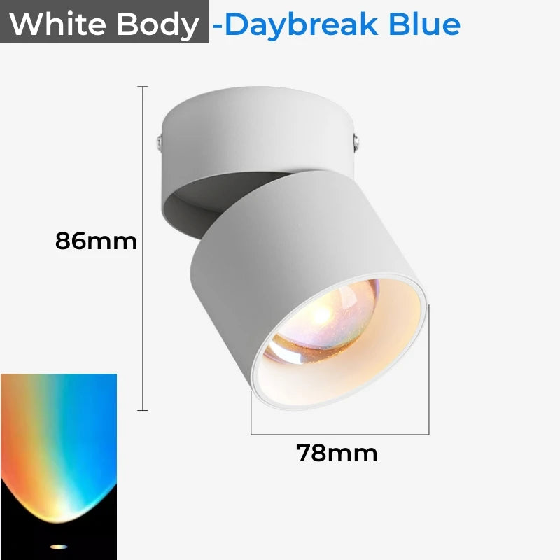 Spot lumineux led moderne surface mounted blanc noir flux lumineux 60 249 vcertifié fcc