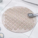 tapis bain antidérapant rond rose bleu clair beige gris embouts ventouses moderne minimaliste