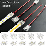 ruban led cob 2pin blanc jaune transparent clips 5mm 8mm 10mm moderne fonctionnel