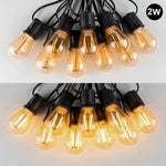 guirlande lumineuse led ampoules vintage transparentes noir jaune orangé 10m 15m
