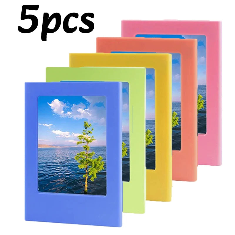cadres photo magnétiques modernes rose bleu vert orange réfrigerateur maison