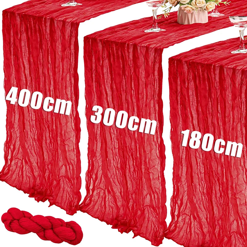 nappes décoratives rouge texturées semi transparentes élégantes festives 90x180 90x300 90x400