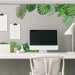 Autocollant mural PVC lavable feuilles