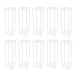 supports décoratifs transparents géométriques modernes événements pack 10 différentes couleurs