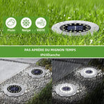 lumière solaire sol 16 led moderne argentée extérieure autonome ip65 inoxydable minimaliste