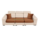 housses canapé velours 100% polyestère vert olive gris bleu marine marron moderne printemps été