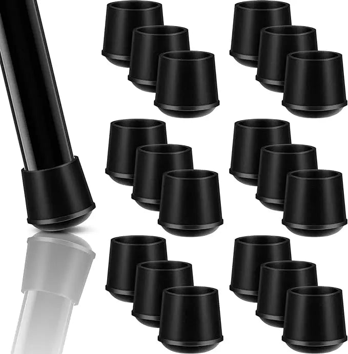 protège pieds chaise adhésifs caoutchouc noir ronds lisses moderne antirayures 6mm 10mm 12mm 14mm