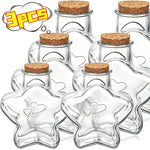 bouteilles étoile transparentes coeurs opalescentes blanches capsules liège vintage decoration mariage anniversaire loisirs créatifs