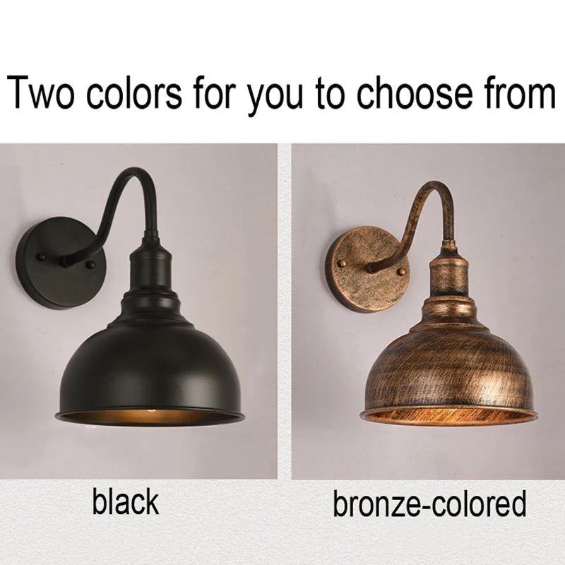 lampe murale industrielle bronze noir fixe éclairage quotidien chambre salon entrée étude