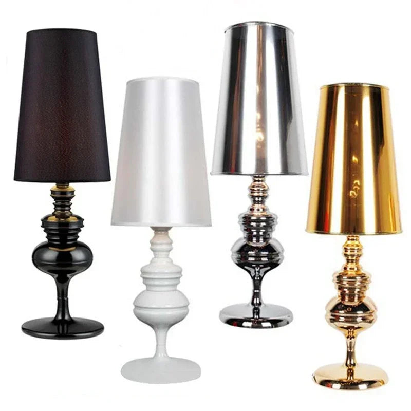 lampes table décoratives élégantes noir blanc abat jours texturés motifs sculptés baroques