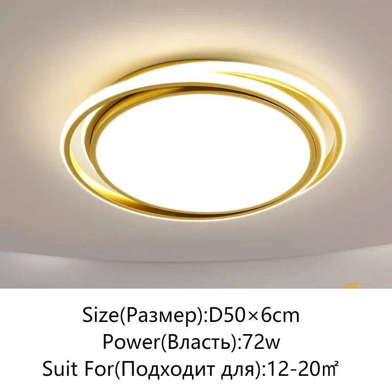 plafonniers led modernes carrés ronds blancs noirs dorés minimalistes cuisine salon chambre
