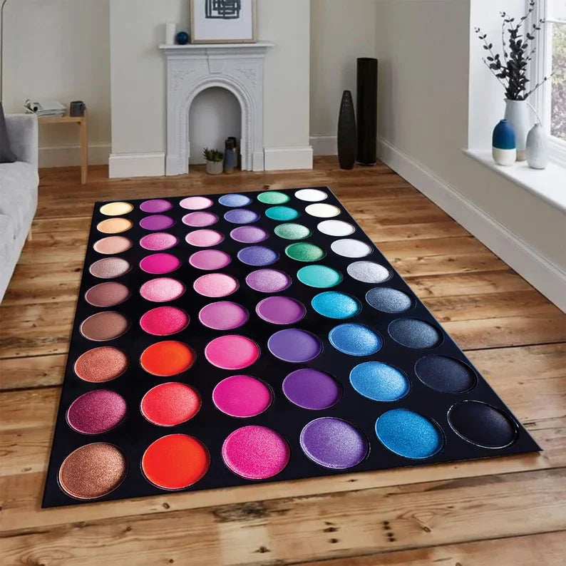 tapis moderne fleur maquillage polypropylène rose noir salon chambreextérieur sdb commercialisation