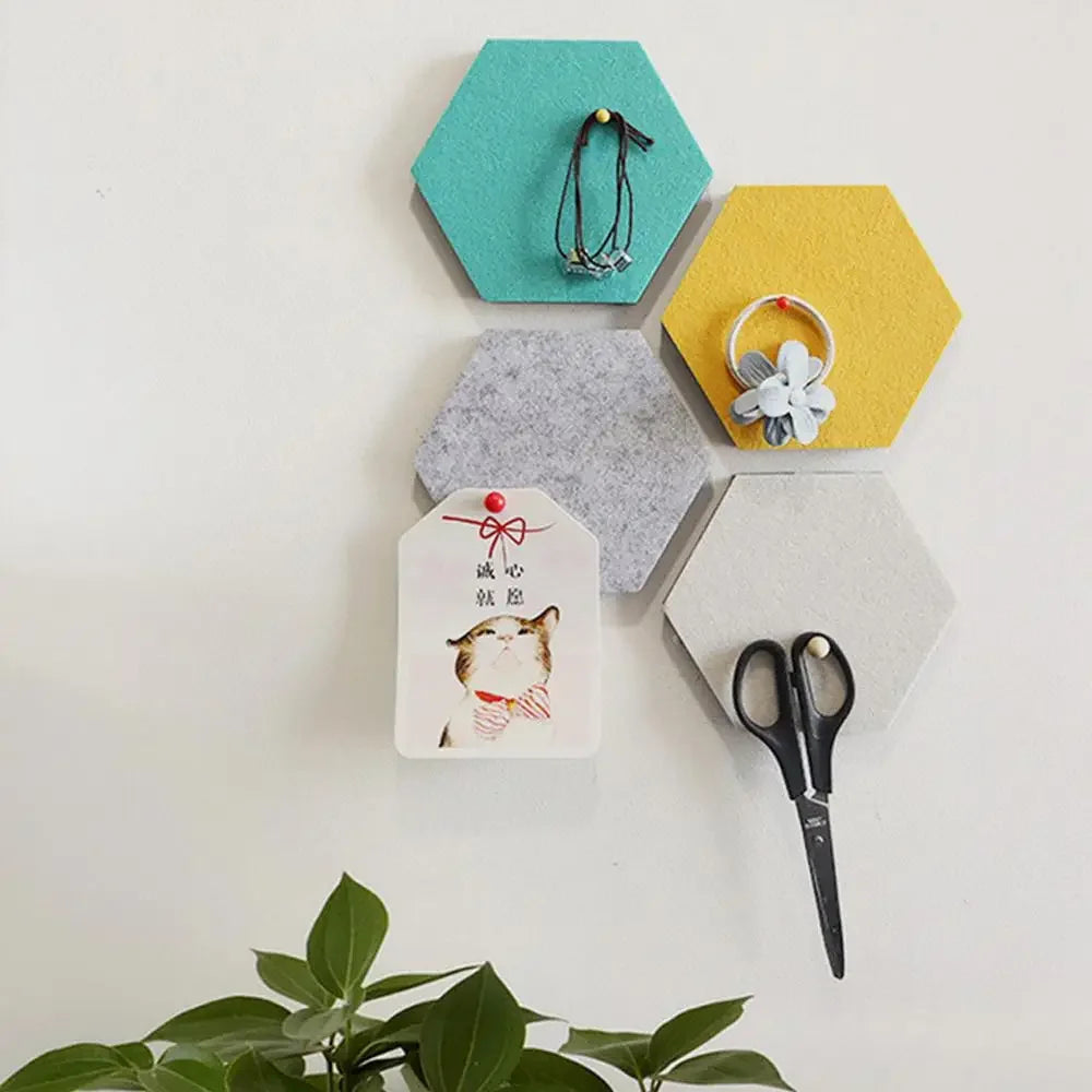 panneaux hexagonaux adhésifs modernes bleu vert gris jaune rouge marron unis décoration photo mural