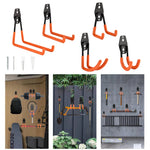 crochet mural robuste noir orange moderne utilisation multiple garage organisation outils jardinSuspension