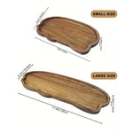 assiettes ovales bois marron clair grain naturel moderne petite grande