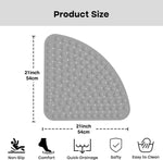 tapis bain massant antidérapant texture bosses gris moderne salle bain suction cup pvc respectueux