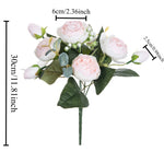 bouquet artificiel pivoines blanc rose intérieur mariage décoration vase romantique classique anniversaire événement