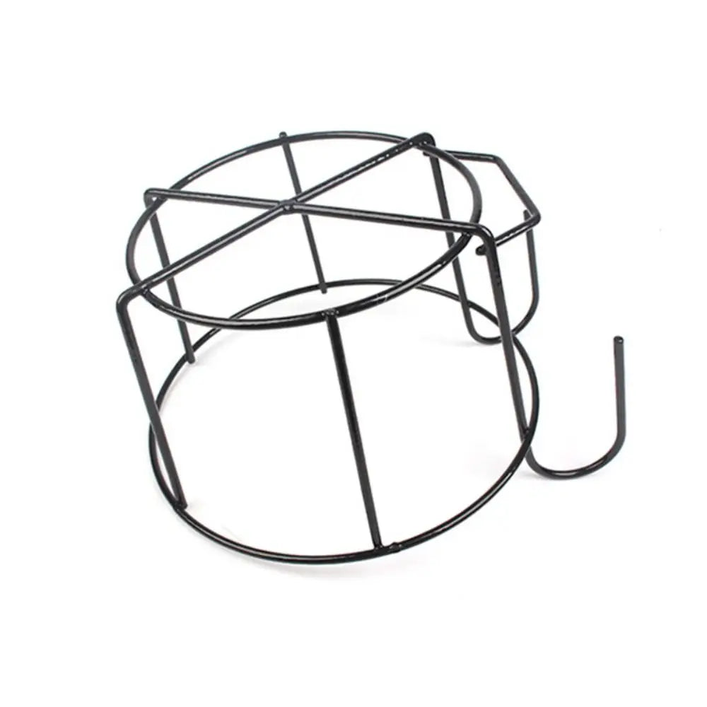support fleurs suspendu noir blanc grille circulaire minimaliste crochets fixations pots fleurs métalextérieurintérieur