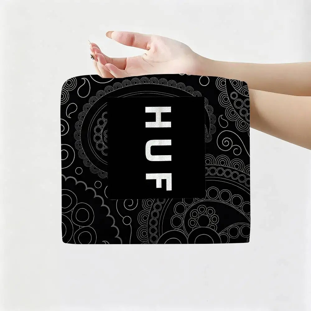 serviette toilette vert motif floral moderne crochets salle bain cuisine 25x30cm