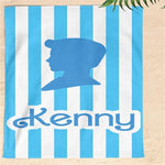 serviette plage personnalisée grande grande nom rayures horizontales coton absorbant natation