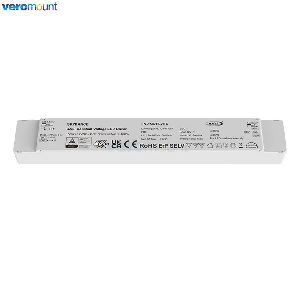 pilote led 150w 12v 24v dali cct constant voltage veromount blanc moderne