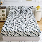 parure lit drap housse taies d'oreiller motif fleurs moderne élégant