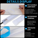 lampe flexible voiture 12v led blanc translucide moderne adhésif 30cm 45cm 60cm
