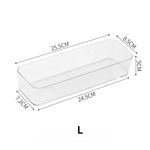 organiseur tiroir transparent moderne compartiments cosmétiques papeterie pinceaux bouteilles autocollants