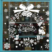 Autocollant de fenêtre Noël Père Noël flocons de neige décoration intérieure salon stickers muraux
