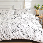 Housse de couette noire et blanche pour lit double, reine et roi - Parure de lit design