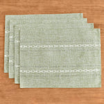 serviettes table moderne rustique beige clair rayures blanches motifs géométriques respectueux environnement setSize30x50cm setSizeCoffee