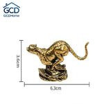 statue léopard bronze doré décoration intérieure animalière classique ornement maisonscrição