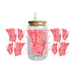 autocollants papillons fleurs tasse imperméable adhésif floral transparent amerique bricolage