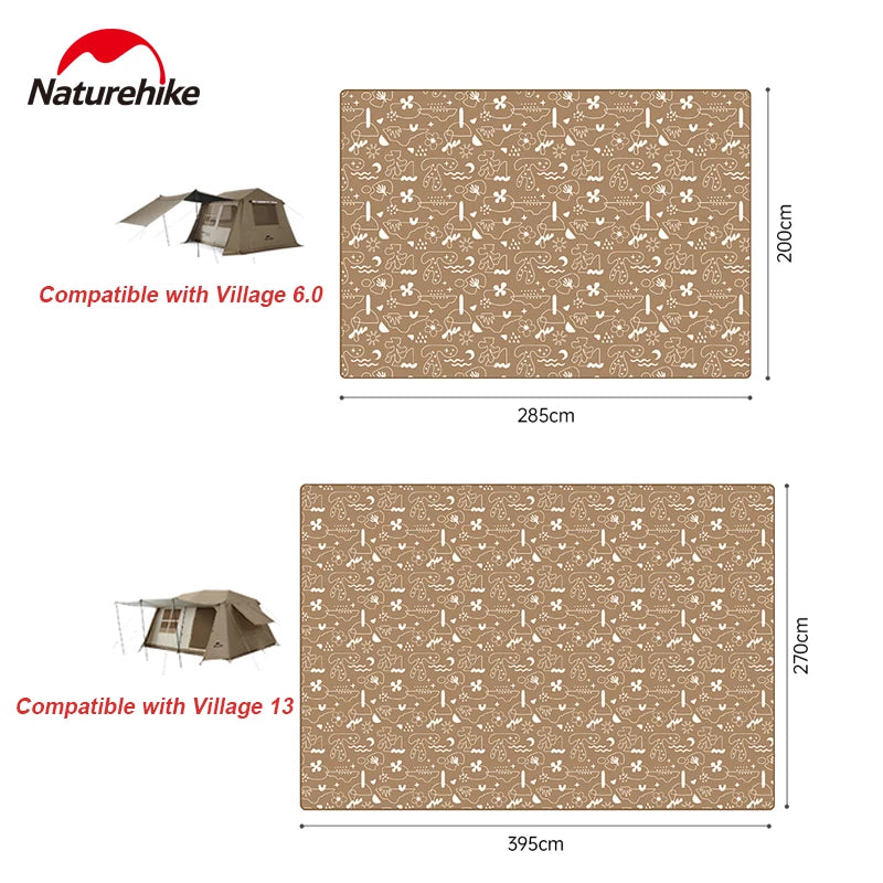 tapis sol résistant humidité vert clair motif chiens feuilles moderne camping