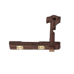 support assiettes bois marron texture naturelle classique visibles métalliques pliable utilisation multiple