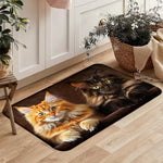 tapis sol antidérapant polyester motif chatons moderne salle bain cuisine extérieur plage