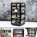 présentoir rotatif bijoux transparent noir rangement colliers boucles oreilles moderne utilitaire porte accessoirescrição