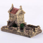 miniatures traditionnelles résine bâtiments toitures tuiles détails architecturaux gris noir vert