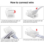 connecteurs led transparents 24v 2pin 3pin 4pin 8mm 10mm lot pièces adhésifs modernes