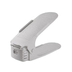 support chaussures moderne perforé blanc rose vert pastel clips réutilisable économiseur d'espace chambre penderie
