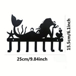 porte clefs mural noir silhouette chien pattes moderne decoration maison objet decoratif