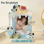 cadre photo acrylique transparent support carte kpop décor disque vinyle écouteurs coréen moderne